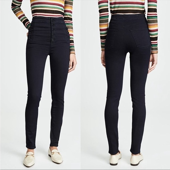 J Brand Natasha Sky High Skinny Jeans
Exposed Button Fly Stretch Denim 24 - Picture 3 of 16